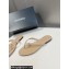 Chanel Crystal CC Logo Thong Sandals Calfskin Beige 2024