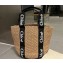 Cheap Sale Chloe Raffia Straw and Leather Lorge Woody basket Tote bag Beige/Black 2024