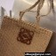Cheap Sale Loewe Raffia Straw Anagram Tote bag Beige 2024