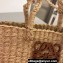 Cheap Sale Loewe Raffia Straw Anagram Tote bag Beige 2024