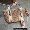 Cheap Sale Chloe Raffia Straw and Leather Tote bag Beige/White 2024