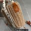 Cheap Sale Chloe Raffia Straw and Leather Tote bag Beige/White 2024