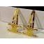 Celine Triomphe Set Of 2 Snap Hair Clips In Brass With Gold Finish And Steel Gold