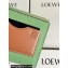 Loewe Large coin cardholder in soft grained calfskin Green