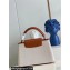 Louis Vuitton Taurillon leather and canvas Capucines MM Bag M59969 Brown