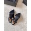 Saint Laurent Heel 10.5cm Opyum slingback Pumps in patent leather Black/Gold