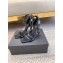 Saint Laurent Heel 10.5cm Opyum sandals in crocodile-embossed leather 557662 Black