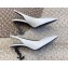 Saint Laurent Heel 8.5cm Opyum slingback Pumps in leather White
