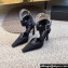 Saint Laurent Heel 10cm Fanny slingbacks in Satin Black 2024