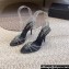 Saint Laurent Heel 10cm Alex Evening Chain Sandals In Lacquered Ayers 2024