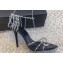 Saint Laurent Heel 10cm Alex Evening Chain Sandals In Lacquered Ayers 2024