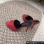 Saint Laurent Heel 9.5cm La 16 Mules in Leather Red 2024