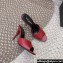 Saint Laurent Heel 9.5cm La 16 Mules in Leather Red 2024