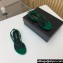 Saint Laurent joni flat sandals in suede and rhinestones Green 2024