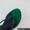 Saint Laurent joni flat sandals in suede and rhinestones Green 2024