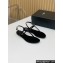 Saint Laurent jackie flat sandals in satin crepe 763491 Black 2024