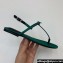 Saint Laurent jackie flat sandals in satin crepe 763491 Green 2024