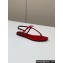 Saint Laurent jackie flat sandals in satin crepe 763491 Red 2024