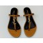 Saint Laurent cassandra slides in leather 776081 MARRON GOLD 2024
