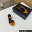 Saint Laurent cassandra slides in leather 776081 MARRON GOLD 2024