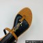 Saint Laurent cassandra slides in leather 776081 MARRON GOLD 2024