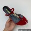 Saint Laurent cassandra slides in patent leather 776081 Red/Gold 2024