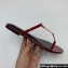 Saint Laurent cassandra slides in patent leather 776081 Red/Gold 2024