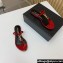 Saint Laurent cassandra slides in patent leather 776081 Red/Gold 2024