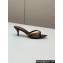 Saint Laurent Heel 4cm clara Mules in leather Brown 2024