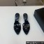 Saint Laurent Heel 4cm clara Mules in leather Black 2024