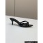 Saint Laurent Heel 4cm clara Mules in leather Black 2024