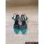 Saint Laurent Heel 5.5cm clara sandals in crepe satin Green 2024