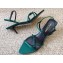 Saint Laurent Heel 5.5cm clara sandals in crepe satin Green 2024