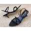 Saint Laurent Heel 5.5cm clara sandals in crepe satin Black 2024