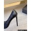 Saint Laurent Heel 11cm anja pumps in rhinestone mesh 755099 Black 2024