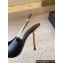 Saint Laurent Heel 11cm blake slingback pumps in leather 776352 Black 2024