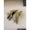 Saint Laurent Heel 11cm dune slingback pumps in patent leather 786756 Green 2024