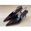 Saint Laurent Heel 6.5cm vendome slingback pumps in Patent leather 755213 Burgundy 2024