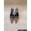 Saint Laurent Heel 6.5cm vendome slingback pumps in Glazed leather 755213 Brown 2024