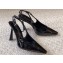 Saint Laurent Heel 11cm calista slingbacks 756082 Patent Black 2024