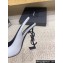 Saint Laurent Heel 10.5cm Opyum slingback Pumps in leather White