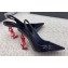Saint Laurent Heel 10.5cm Opyum slingback Pumps in patent leather Black/Red