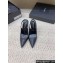 Saint Laurent Heel 10.5cm Opyum slingback Pumps in leather Black