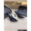 Saint Laurent Heel 10.5cm Opyum slingback Pumps in patent leather Black/Silver