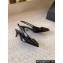 Saint Laurent Heel 6.5cm avenue slingback pumps in patent leather Black 2024