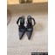 Saint Laurent Heel 11cm spontini slingbacks 756036 Satin Black 2024