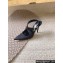 Saint Laurent Heel 11cm spontini slingbacks 756036 Satin Black 2024