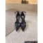 Saint Laurent Heel 8.5cm Opyum Pumps with Ankle Strap in patent leather Black/Gold