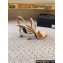Saint Laurent Heel 10.5cm Opyum slingback sandals in leather 754880 Beige