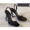 Saint Laurent Heel 10.5cm Opyum slingback sandals in patent leather 754880 So Black